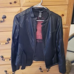 Marvel Black Widow Limited Edition Faux Leather Jacket size L